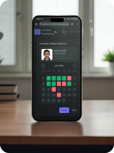 Informe detallado de asistencia por estudiante
