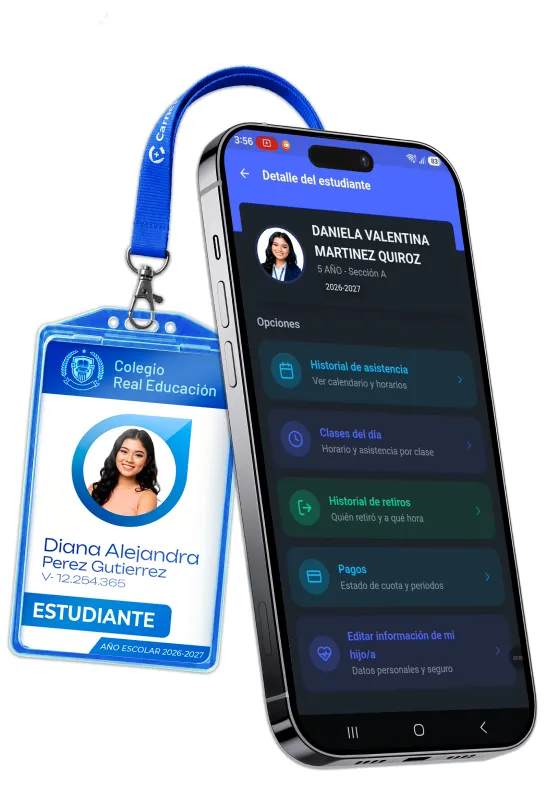 Carnet estudiantil y aplicación Familia Carnet Plus